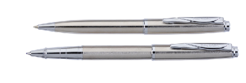 Набор  Pierre Cardin PEN&PEN: ручка шариковая + роллер. Цвет - стальной. Упаковка Е.