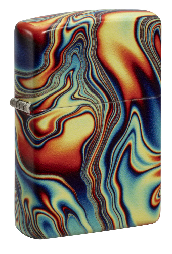 Зажигалка ZIPPO Swirl с покрытием Glow In The Dark Green, латунь/сталь, разноцветная, 38x13x57 мм