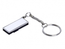 USB-флешка на 16 Гб с поворотным механизмом и зеркальным покрытием