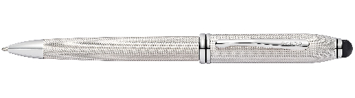 Шариковая ручка Cross Townsend Stylus со стилусом 8мм. Цвет - платиновый.