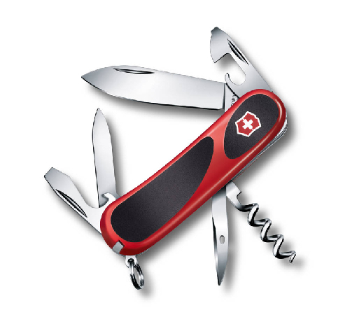 Нож перочинный VICTORINOX Evolution 10, 85 мм, 13 функций, красный с чёрными вставками