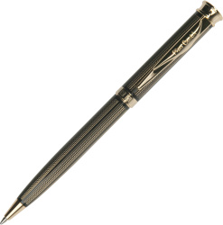 Ручка шариковая Pierre Cardin TRESOR. Цвет - черный и золотистый. Упаковка В.