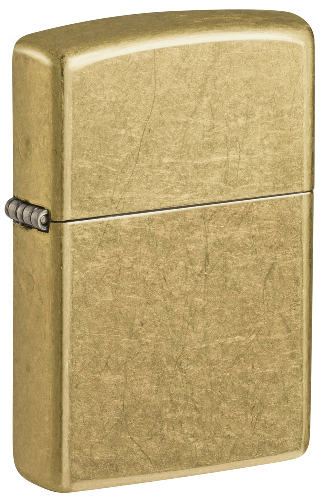 Зажигалка ZIPPO Classic с покрытием Street Brass, латунь/сталь, золотистая, 38x13x57 мм