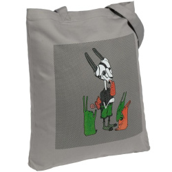 Холщовая сумка «Зайцы и морковное мороженое»