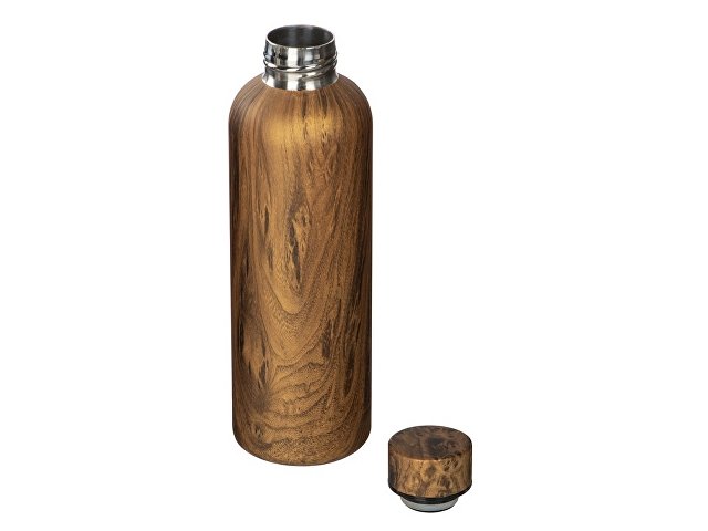 Вакуумный термос Britewood S2, 500 мл, бамбуковая крышка, крафтовый тубус