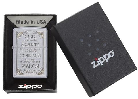 Зажигалка ZIPPO Classic с покрытием Satin Chrome™, латунь/сталь, серебристая, матовая, 38x13x57 мм