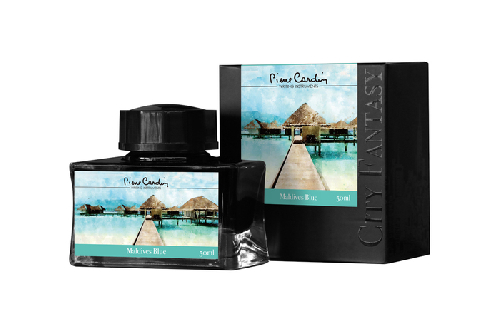 Флакон чернил Pierre Cardin 50мл, серия CITY FANTASY цвет Maldives Blue (Голубые Мальдивы)