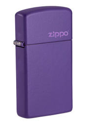 Зажигалка ZIPPO Slim® с покрытием Purple Matte, латунь/сталь, фиолетовая, матовая, 29x10x60 мм