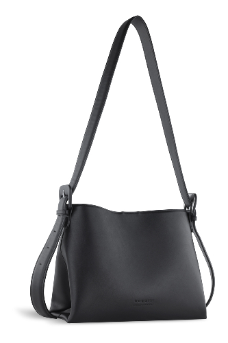 Сумка женская наплечная BUGATTI Luna, черная, полиуретан, 30 x 13 x 22 см