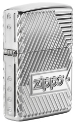 Зажигалка ZIPPO Armor® с покрытием High Polish Chrome, латунь/сталь, серебристая, 38x13x57 мм