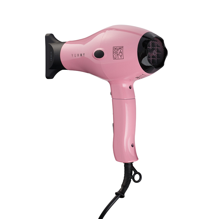Фен DEWAL BEAUTY YumMy Pink, светло-розовый, 2000 Вт, ионизация, 1 насадка