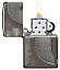 Зажигалка ZIPPO Armor™ Wolf  с покрытием High Polish Black Ice®, латунь/сталь, чёрная, 38x13x57 мм