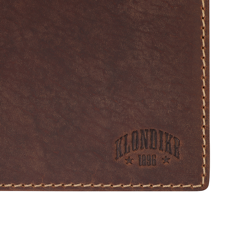 Бумажник KLONDIKE Yukon, натуральная кожа в коричневом цвете, 13 х 2,5 х 10 см