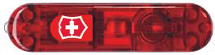 Передняя накладка для ножей VICTORINOX SwissLite 58 мм, пластиковая, полупрозрачная красная
