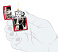 Зажигалка ZIPPO Skull King Queen Beauty с покрытием Red Matte, латунь/сталь, красная, 38x13x57 мм