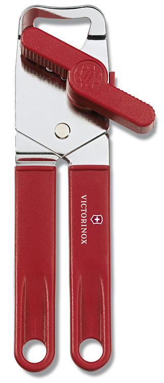 Консервный нож VICTORINOX универсальный, сталь/пластик, красный