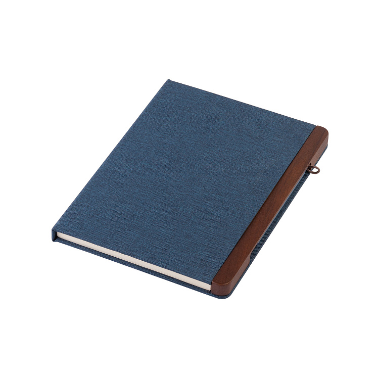 Блокнот с ручкой в ореховом магнитном пенале