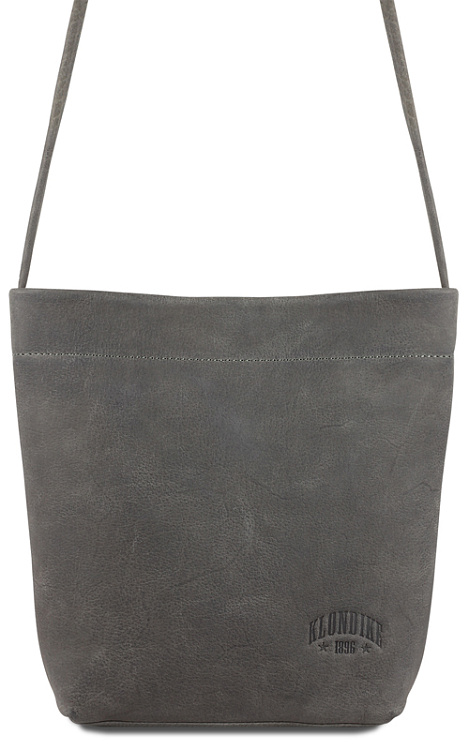 Сумка женская KLONDIKE YUKON «Brooke», натуральная кожа в сером цвете, 27х 27 х 8 см