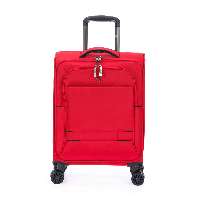 Чемодан TORBER Brosno, красный, нейлон 600D, 36,5 х 20 х 54 см, 32 л