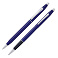 Набор Cross Classic Century Translucent Blue Lacquer: шариковая ручка и ручка-роллер, цвет - синий