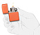Зажигалка ZIPPO Classic с покрытием Orange Matte, латунь/сталь, оранжевая, матовая, 38x13x57 мм