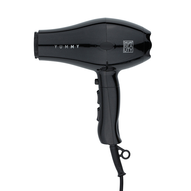 Фен DEWAL BEAUTY YumMy Black, чёрный, 2000 Вт, ионизация, 1 насадка