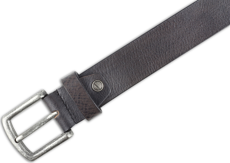 Ремень KLONDIKE Creek, односторонний, натуральная воловья кожа, цвет серый, 100 х 4 см