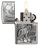 Зажигалка ZIPPO Timberwolves с покрытием Brushed Chrome,латунь/сталь,серебристая,матовая, 38x13x57мм