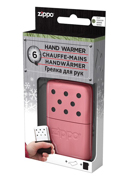 Каталитическая грелка ZIPPO, алюминий с покрытием Pink, розовая, матовая, на 6 ч, 51x15x74 мм