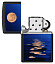 Зажигалка ZIPPO Moon Sunset с покрытием Black Light, латунь/сталь, чёрная, матовая, 38x13x57 мм