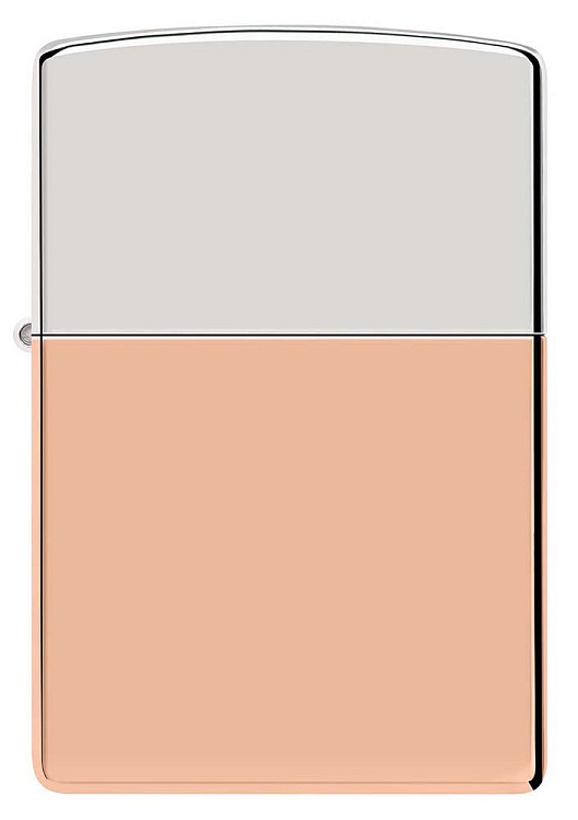 Зажигалка ZIPPO Bimetal с двойным металлическим покрытием, медь/латунь/сталь, медная, 38x13x57 мм