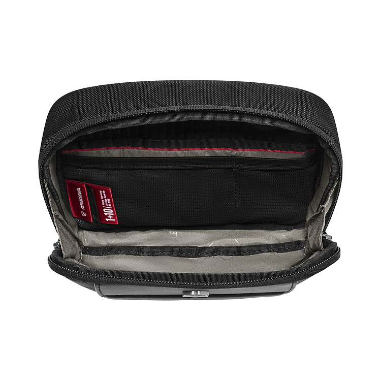 Сумка через плечо компактная VICTORINOX Architecture Urban2 Compact Crossbody Bag, черный, полиэстер/кожа, 22x6x16 см, 2 л