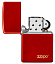 Зажигалка ZIPPO Classic с покрытием Metallic Red, латунь/сталь, красная, матовая, 38x13x57 мм