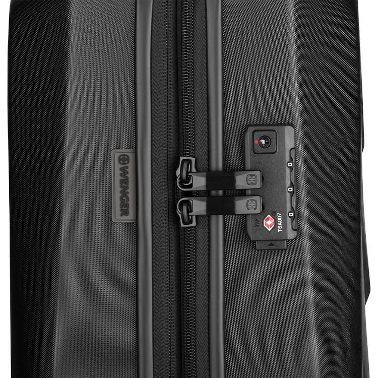 Чемодан WENGER Prymo, чёрный, малый, 40х55х20 см, 36 л, ABS+PC