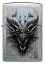 Зажигалка ZIPPO Dragon Design с покрытием Linen Weave, латунь/сталь, серебристая, 38x13x57 мм
