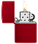 Зажигалка ZIPPO Classic с покрытием Candy Apple Red™, латунь/сталь, красная, глянцевая, 38x13x57 мм