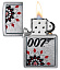 Зажигалка ZIPPO James Bond™ с покрытием Brushed Chrome, латунь/сталь, серебристая, 38x13x57 мм