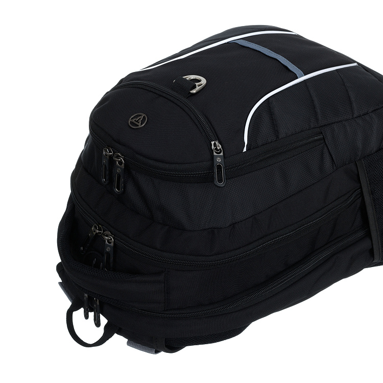 Рюкзак TORBER XPLOR с отделением для ноутбука 15", чёрный, полиэстер 600D, 35x20x47 см, 33л