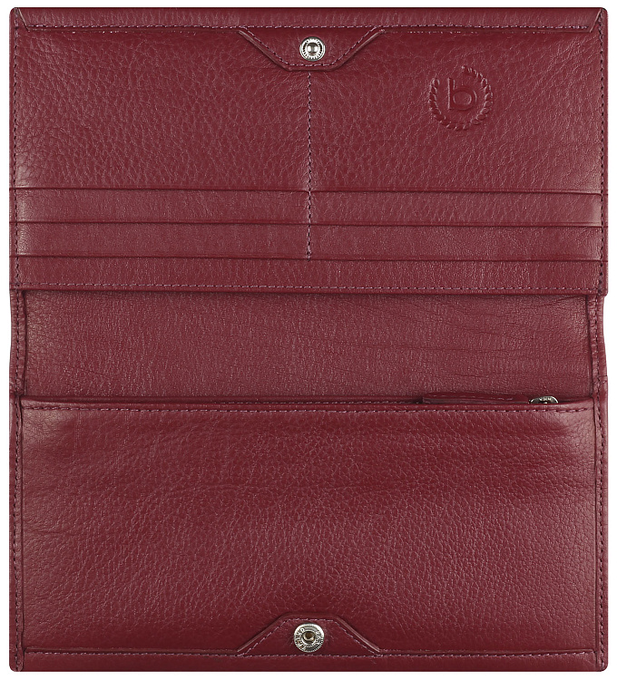 Кошелёк женский BUGATTI Lady Top, красный, натуральная воловья кожа, 19,5х2х10 см