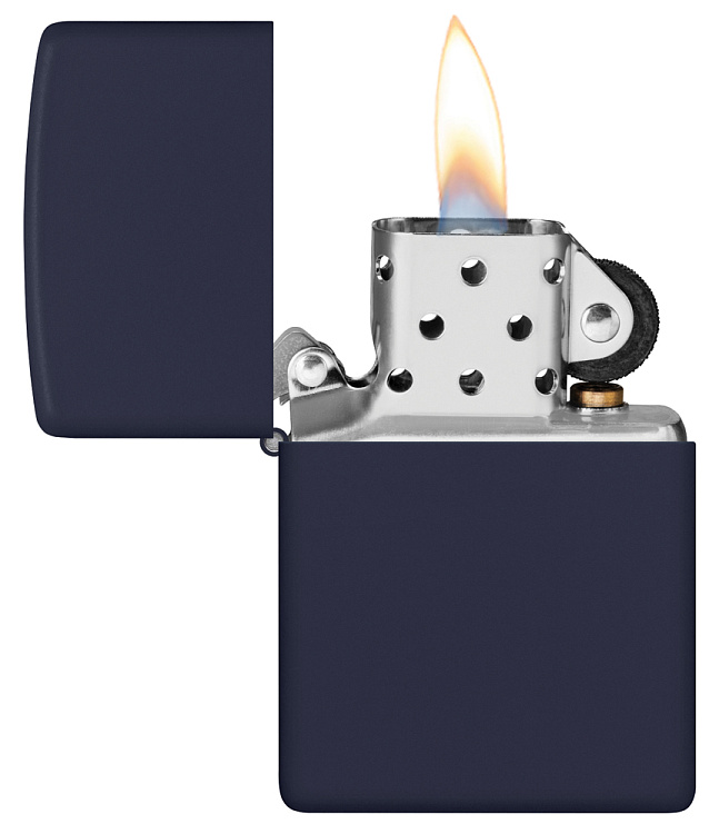 Зажигалка ZIPPO Classic с покрытием Navy Matte, латунь/сталь, синяя, матовая, 38x13x57 мм