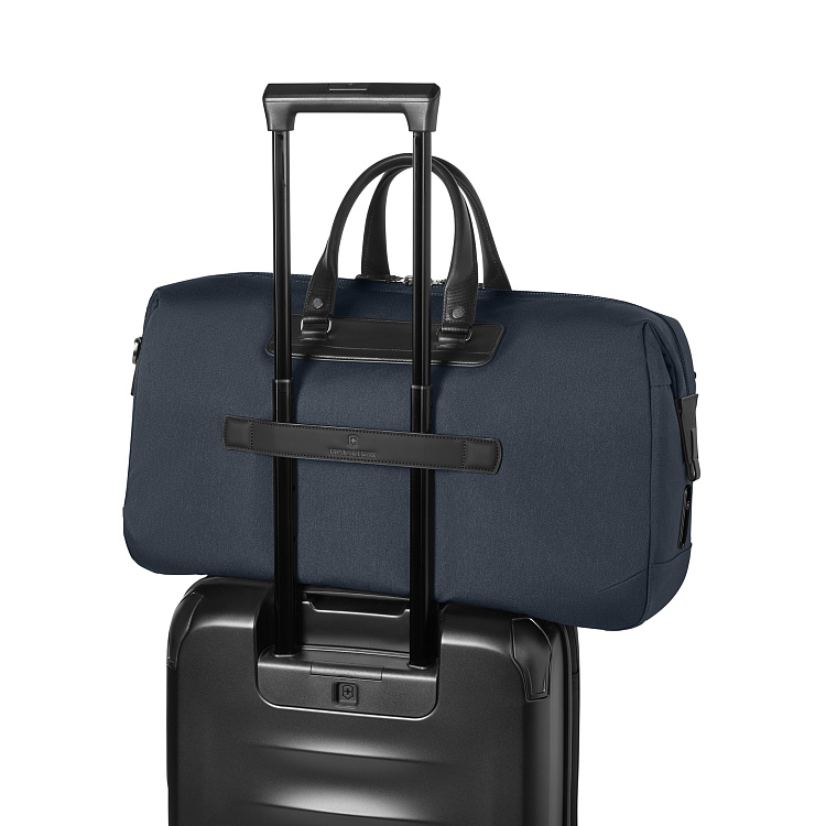 Дорожная сумка VICTORINOX Architecture Urban 2 Weekender, синий, полиэстер/кожа, 24x56x30 см, 45 л