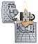 Зажигалка ZIPPO Classic с покрытием Street Chrome™,  латунь/сталь, серебристая, матовая, 38x13x57 мм