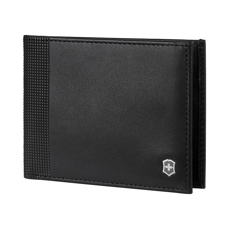 Портмоне VICTORINOX Altius Alox с защитой от сканирования RFID, чёрное, натуральная кожа, 9x1x11 см