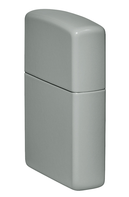 Зажигалка ZIPPO Classic с покрытием Flat Grey, латунь/сталь, серая, глянцевая, 38x13x57 мм