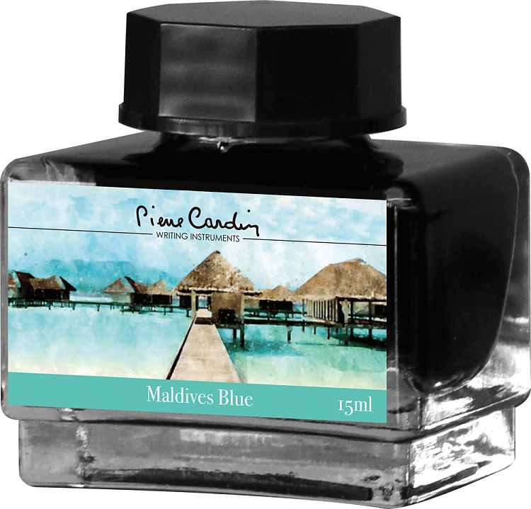 Флакон чернил Pierre Cardin 15мл, серия CITY FANTASY цвет Maldives Blue (Голубые Мальдивы)