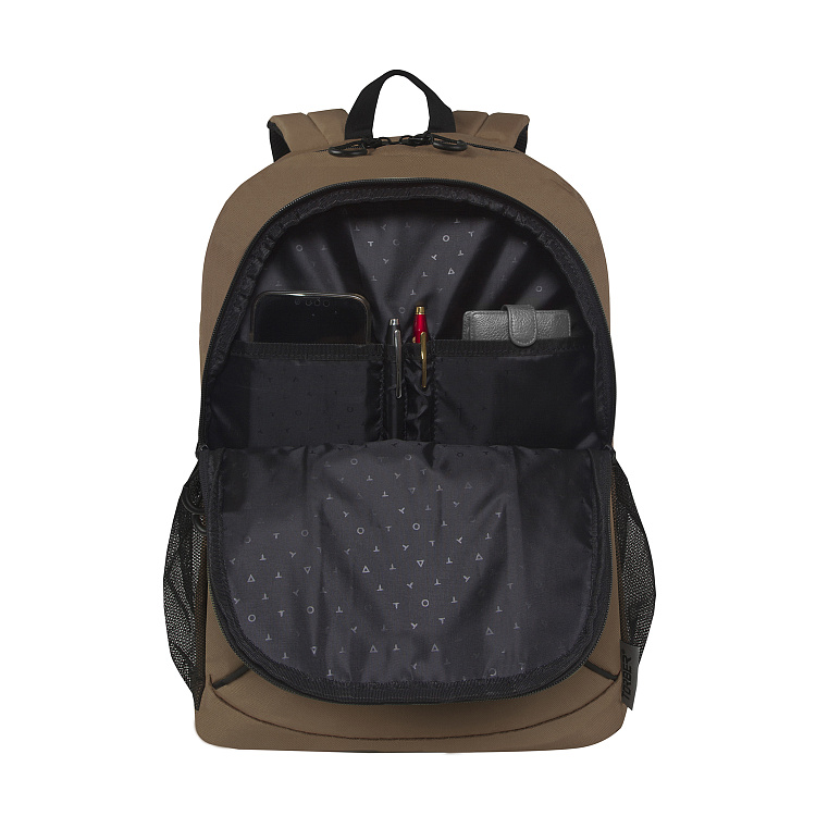 Рюкзак TORBER ROCKIT с отделением для ноутбука 15,6", коричневый, полиэстер 600D, 46 х 30 x 13