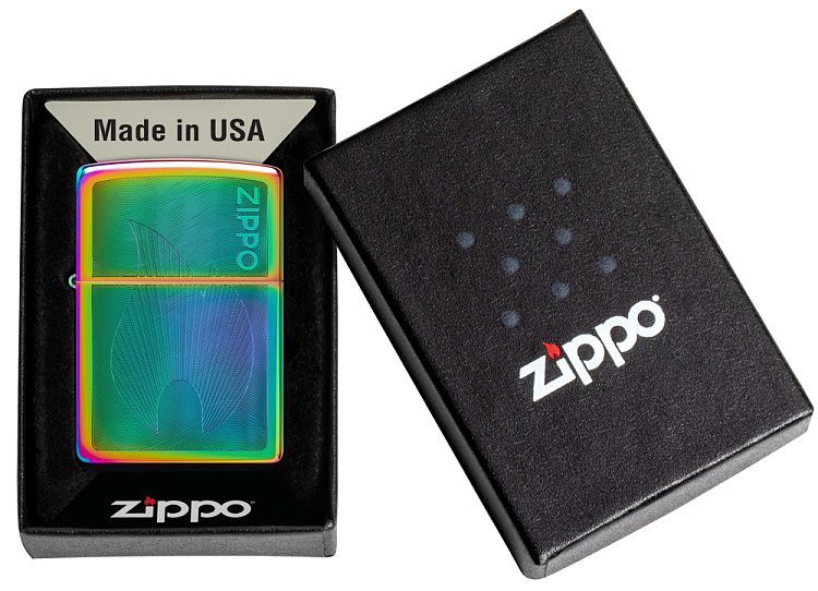 Зажигалка ZIPPO Classic с покрытием Multi Color, латунь/сталь, разноцветная, 38x13x57 мм