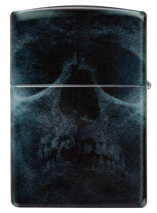 Зажигалка ZIPPO Compass Ghost с покрытием Glow In The Dark Green, латунь/сталь, черная, 38x13x57 мм