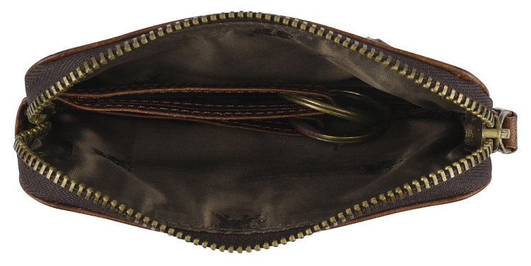 Ключница Mano "Don Leon", натуральная кожа в коричневом цвете, 12 х 7 см