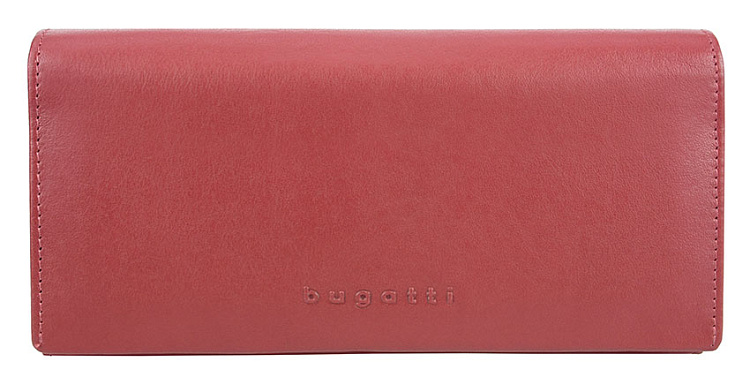 Кошелёк BUGATTI Vertice, красный, натуральная воловья кожа, 19,2х3х9,3 см